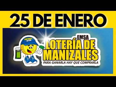 Resultado LOTERIA de MANIZALES MIERCOLES 25 de ENERO de 2023 (SORTEO - NUMERO GANADOR)