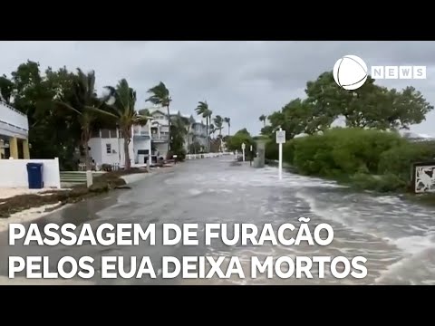 Passagem do furacão Helene pelos EUA deixa seis mortos