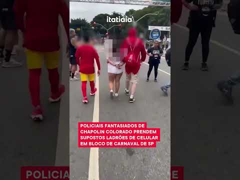 POLICIAIS DISFARÇADOS DE 'CHAPOLIN COLORADO' PRENDEM LADRÕES EM BLOCO DE SP