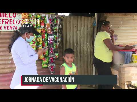 Habitantes del barrio Bello Amanecer, Ciudad Sandino, se vacunan contra el COVID-19 - Nicaragua