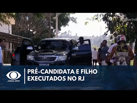Polícia investiga assassinato de pré-candidata a vereadora e filho dela no RJ