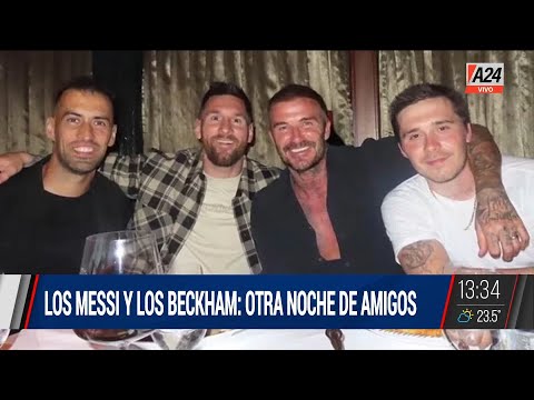 Los Messi, Busquets y los Beckham: otra noche de amigos