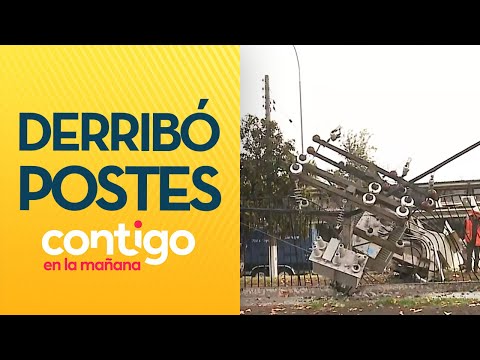 ARRASTRÓ CABLES: Bus Red derribó postes y cortó Gran Avenida - Contigo en la Mañana