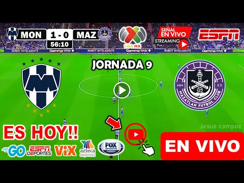 Monterrey vs. Mazatlán, Ver Partido Monterrey vs. Mazatlán Apertura Apertura 2024 liga MX 2024 hoy