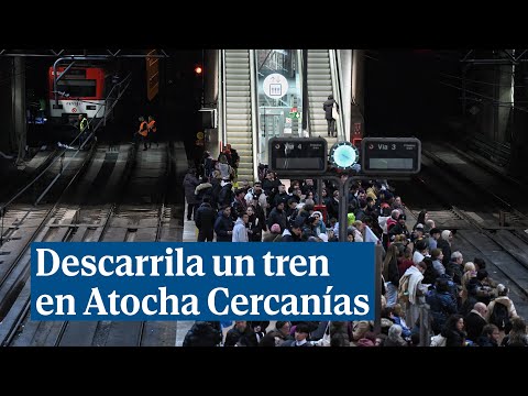 Descarrila un tren en la estación de Atocha Cercanías, el segundo en nueve días