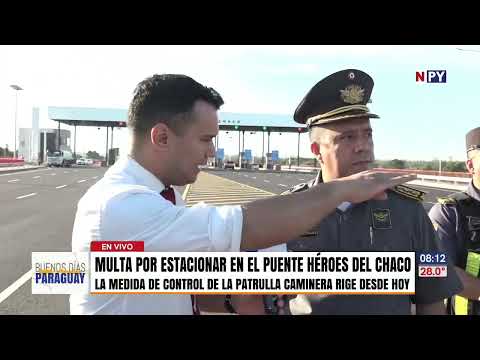 Caminera comenzará a multar a quienes estacionen en el puente Héroes del Chaco