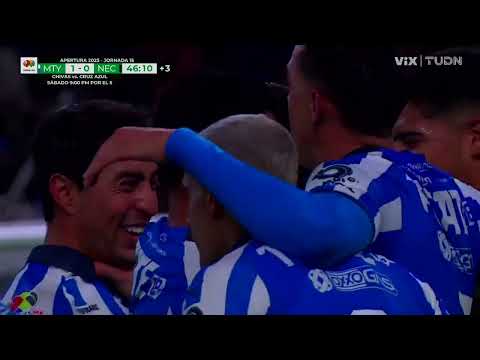 Gol de Sebastián Vegas | Rayados 1-0 Necaxa | Liga BBVA MX | Apertura 2023 -  Jornada 15