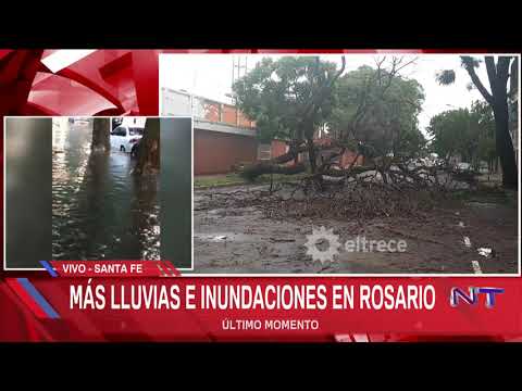 IMPRESIONANTE Temporal e inundaciones en Córdoba, Rosario y granizo en Mendoza.
