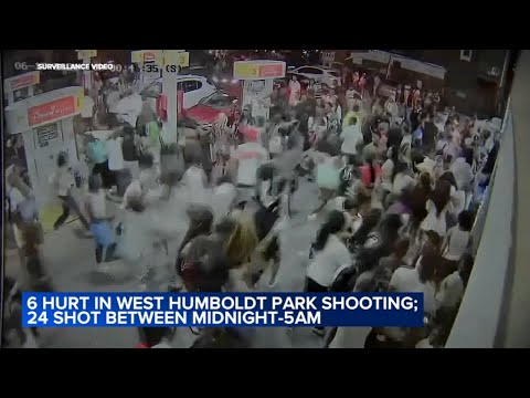 6 hurt as hundred gather at gas station in West Humboldt Park shooting, video shows