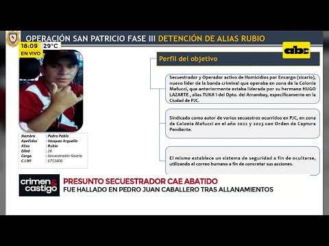 Cae abatido ‘’Rubio’’ , presunto sicario y secuestrador de Amambay