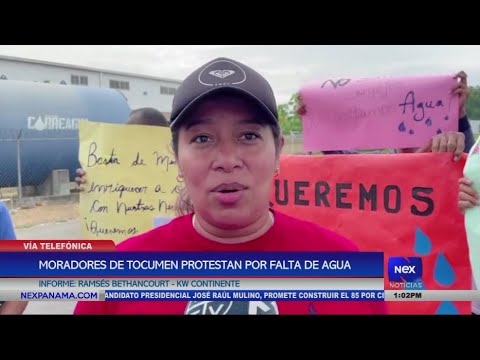 Moradores de Tocumen protestan por falta de agua potable