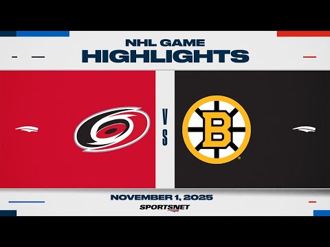 NHL Highlights | Hurricanes vs. Bruins - November 1, 2025