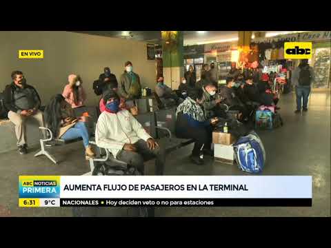 Aumenta flujo de pasajeros en la Terminal de Asunción