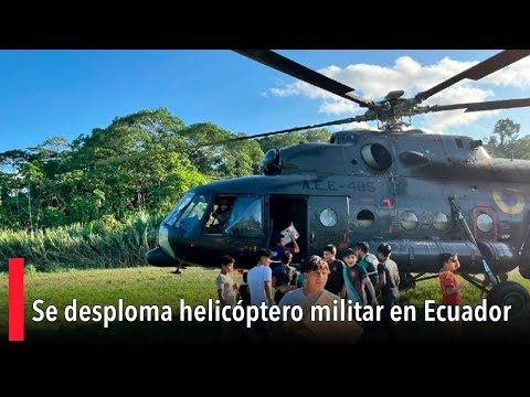 Se desploma helicóptero militar en Ecuador
