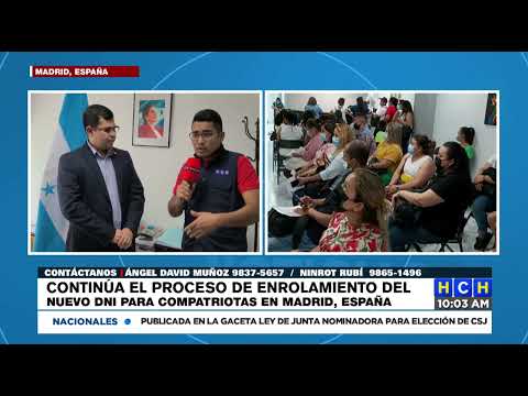 Más de mil hondureños en España se han enrolado para obtener nuevo DNI