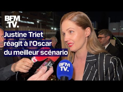 Justine Triet, la réalisatrice d'“Anatomie d’une chute”, réagit à son Oscar sur BFMTV