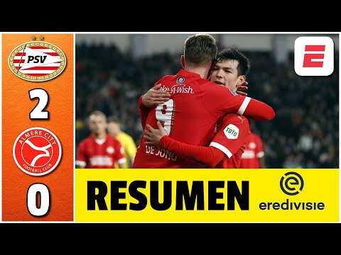 PSV sumó gran victoria ante Almere en PARTIDAZO de CHUCKY LOZANO. Doblete de De Jong | Eredivisie