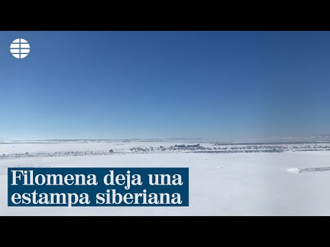 Filomena deja impresionantes imágenes de la nieve en el trayecto de Córdoba a  Madrid