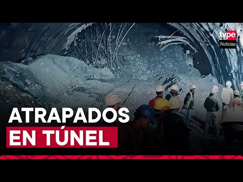 La India: Rescatistas luchan por salvar a 40 trabajadores atrapados en túnel colapsado