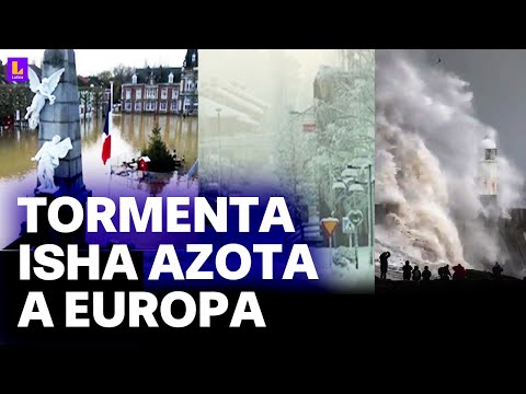 Tormenta 'Isha' golpea a Europa: Dos muertos, miles sin electricidad y vuelos y trenes detenidos