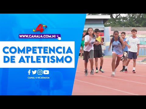 Jornada de competencia de atletismo de los Juegos Juveniles Managua 2023