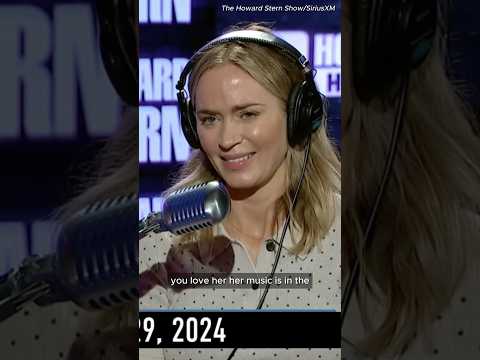 #EmilyBlunt can’t keep quiet about her love of #TaylorSwift.  (: The Howard Stern Show/SiriusXM)