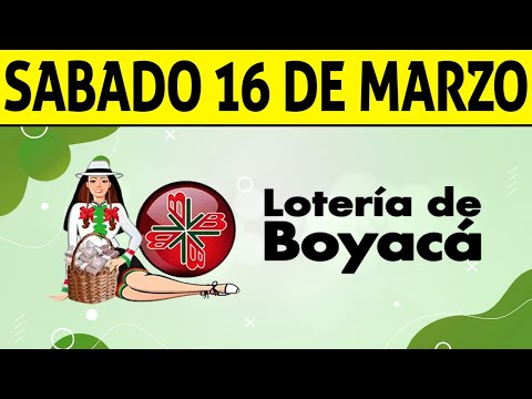 Resultados Lotería de BOYACÁ del Sábado 16 de Marzo de 2024  PREMIO MAYOR