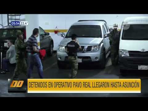 Detenidos en operativo Pavo Real llegaron a Asunción