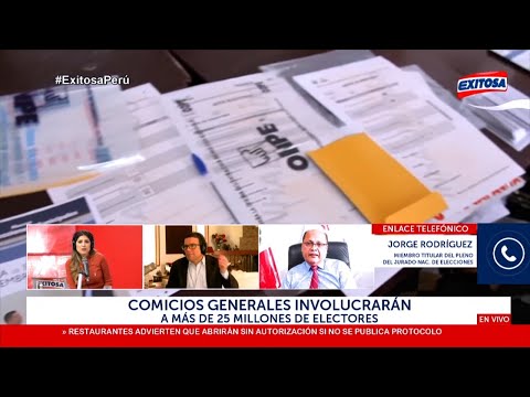 Jorge Rodríguez, miembro titular de JNE conversó con Exitosa sobre las Elecciones del 2021