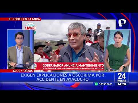 Piden explicación a Wilfredo Oscorima por el mal estado de las vías en Ayacucho