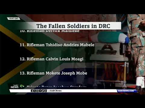 DRC Conflict | Tribute to fallen SA soldiers