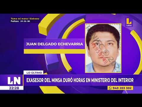 Juan Carlos Delgado Echevarría, exasesor del MINSA, duró horas en el Ministerio del interior