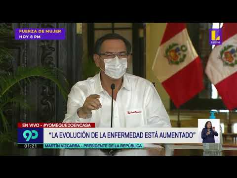 Presidente Martín Vizcarra dio conferencia en día 12 de emergencia por coronavirus