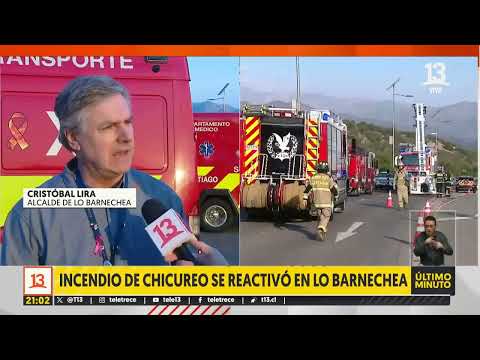 Incendio de Chicureo se reactivó en Lo Barnechea