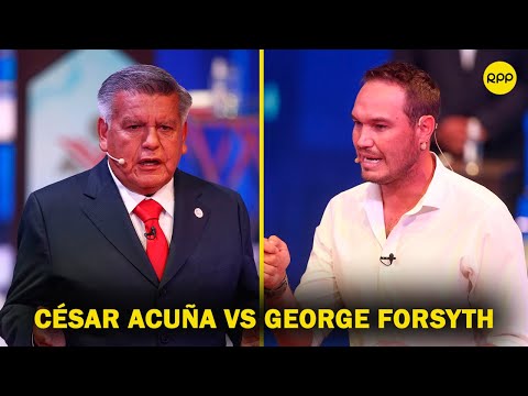 Debate presidencial del JNE: George Forsyth y César Acuña debaten sobre la corrupción en el Perú