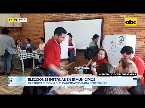 Elecciones internas en 13 municipios