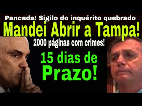 EXTRA! MORAES QUEBRA SIGILO DO INQUÉRITO DO ROUBO DAS JOIAS! DEU PRAZO A PGR BOLSONARO EM DESESPERO!