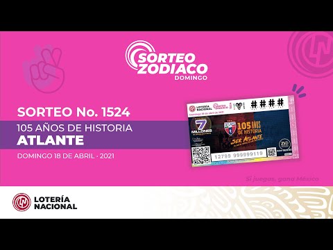 Sorteo Zodiaco No. 1524 105° Aniversario del Club Atlante