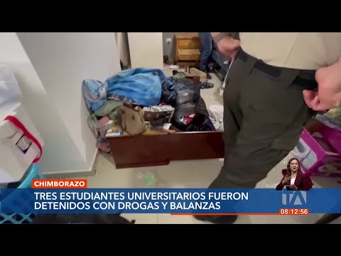 3 estudiantes fueron detenidos con drogas y balanzas en Chimborazo