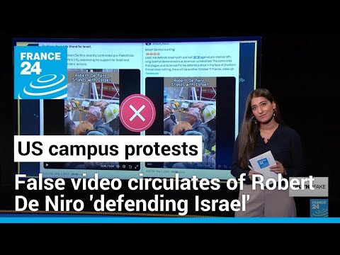No, this video doesn’t show Robert De Niro confronting pro-Palestine protesters • FRANCE 24