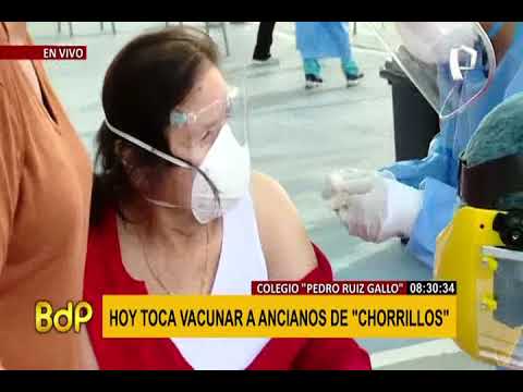 Chorrillos: así va la vacunación de adultos mayores en el colegio “Pedro Ruíz Gallo”