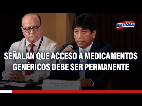 Josué Gutiérrez, señala que acceso a medicamentos genéricos debe ser permanente