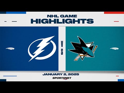 NHL Highlights | Lightning vs. Sharks - January 2, 2025