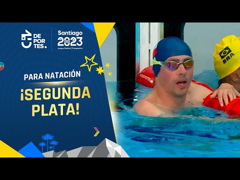 ¡SEGUNDA PLATA! Alberto Abarza ganó nueva presea en la Para Natación en Santiago 2023