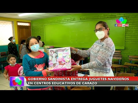 Gobierno Sandinista entrega juguetes navideños en Centros Educativos de Carazo