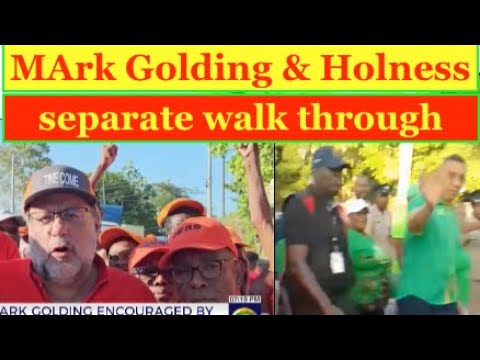 OPP Mark Golding & PM Andrew Holness separate walk through ,yesterday and today