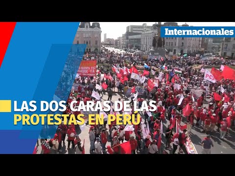 Agentes y manifestantes peruanos son las dos caras de las protestas