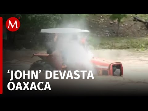 Huracán 'John' deja estragos y comunidades aisladas en Oaxaca