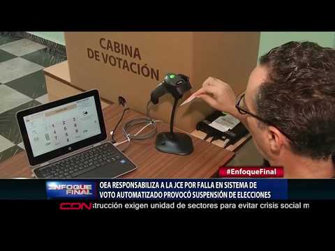 OEA responsabiliza JCE por falla en sistema de voto automatizado provocó suspensión de elecciones