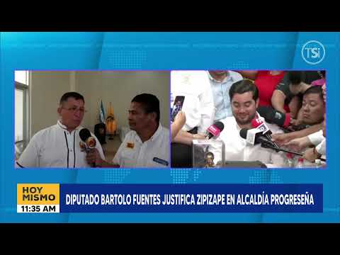 Diputado Bartolo Fuentes protagoniza escándalo en El Progreso durante rueda de prensa